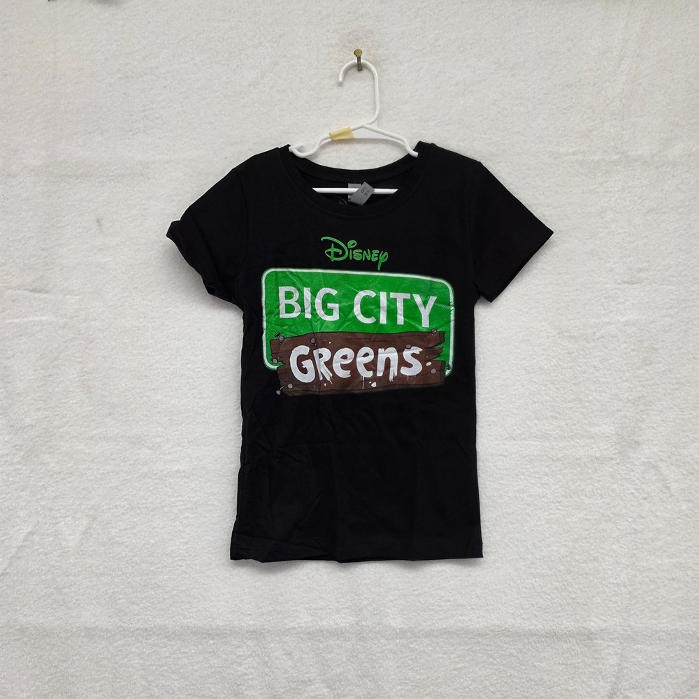 Disney Big City Greens Kids Graphic T-Shirt Black Next Level Size M 7/8